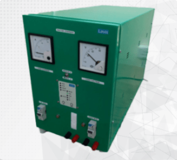 Illustration of an industrial battery charger